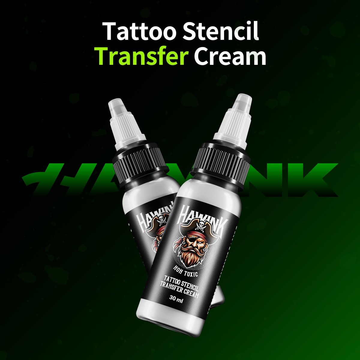 HAWINK Tattoo Gun Kit: Complete Setup with LCD Power Supply, 1600mAh Battery, 7 Inks & Stencil Transfer Gel Avelisse