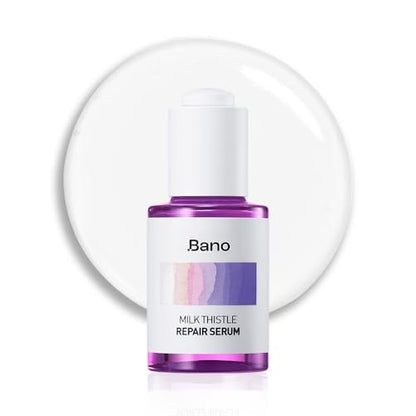 Bano Milk Thistle Repair Serum – Calming & Barrier Repair for Sensitive, Redness-Prone Skin | Hydrating, Fast-Absorbing, Fragrance-Free Korean Skincare (1.01 fl oz) Avelisse