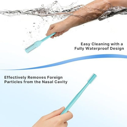 Meonxy 8-Pack Portable 2-in-1 Nasal Hair Cutter with Soft Cleaning Brush for Women and Men - 2026 Upgraded Double Sided Nose Knife