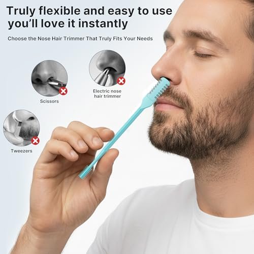 Meonxy 8-Pack Portable 2-in-1 Nasal Hair Cutter with Soft Cleaning Brush for Women and Men - 2026 Upgraded Double Sided Nose Knife - görsel 11