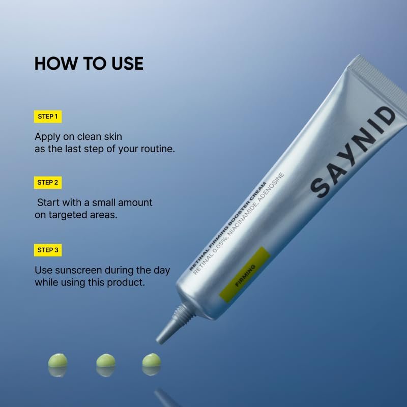 SAYNID Retinal Firming Booster Cream - 0.05% Optimal Retinal Anti-Aging Day & Night Moisturizer, Pore Tightening & Wrinkle Care, 15ml/0.50 fl oz - görsel 4