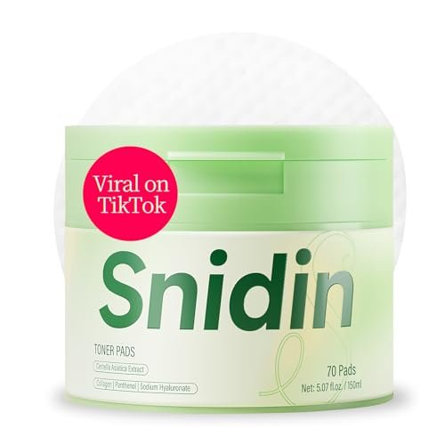 Snidin Toner Pads with Centella Asiatica & Collagen – 70 Pads for Hydration & Even Skin Tone Avelisse