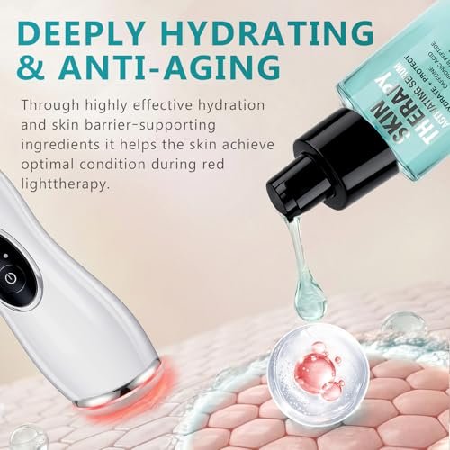 Red Light Therapy Activation Serum for Face & Neck | Hydrating Anti-Aging Formula with Blue Tansy, Hyaluronic Acid & Aloe Vera | Pairs with LED Light Therapy & Microcurrent Devices | 1 Oz Avelisse