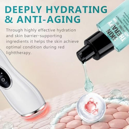 Red Light Therapy Activation Serum for Face & Neck | Hydrating Anti-Aging Formula with Blue Tansy, Hyaluronic Acid & Aloe Vera | Pairs with LED Light Therapy & Microcurrent Devices | 1 Oz Avelisse