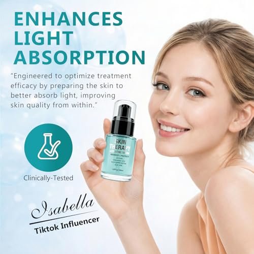 Red Light Therapy Activation Serum for Face & Neck | Hydrating Anti-Aging Formula with Blue Tansy, Hyaluronic Acid & Aloe Vera | Pairs with LED Light Therapy & Microcurrent Devices | 1 Oz Avelisse