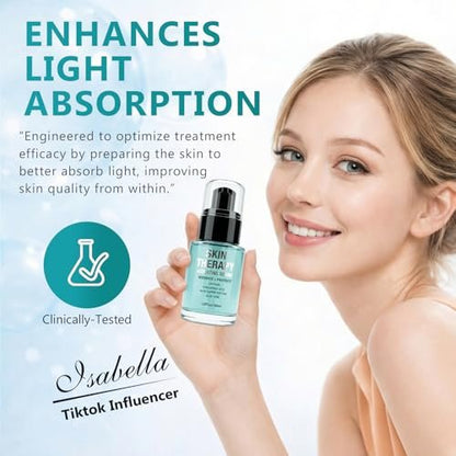 Red Light Therapy Activation Serum for Face & Neck | Hydrating Anti-Aging Formula with Blue Tansy, Hyaluronic Acid & Aloe Vera | Pairs with LED Light Therapy & Microcurrent Devices | 1 Oz Avelisse