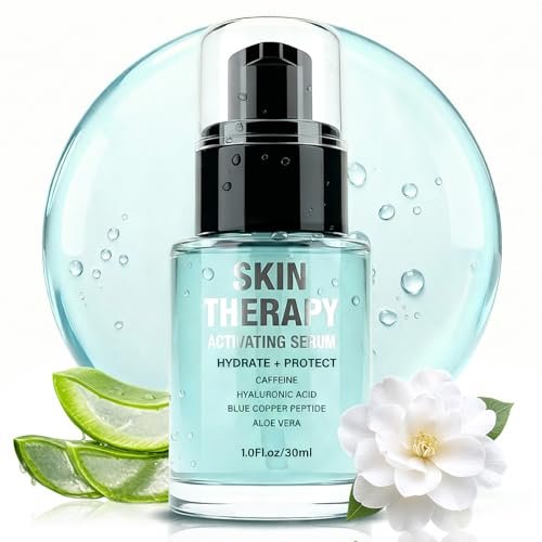 Red Light Therapy Activation Serum for Face & Neck | Hydrating Anti-Aging Formula with Blue Tansy, Hyaluronic Acid & Aloe Vera | Pairs with LED Light Therapy & Microcurrent Devices | 1 Oz Avelisse