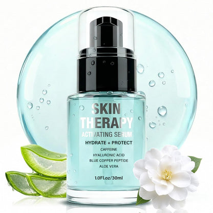 Red Light Therapy Activation Serum for Face & Neck | Hydrating Anti-Aging Formula with Blue Tansy, Hyaluronic Acid & Aloe Vera | Pairs with LED Light Therapy & Microcurrent Devices | 1 Oz Avelisse