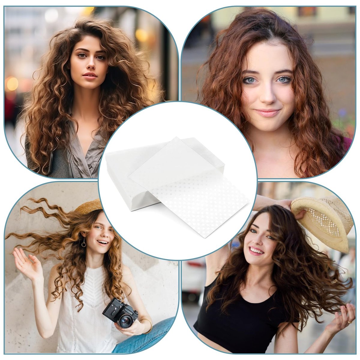 300 Pcs End Papers for Hair – Disposable Salon Perm Papers, High Temperature Resistance Curling Tissue for Hot & Cold Perms (White) - görsel 11