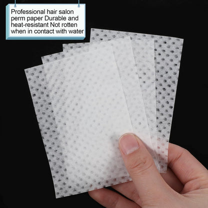 300 Pcs End Papers for Hair – Disposable Salon Perm Papers, High Temperature Resistance Curling Tissue for Hot & Cold Perms (White)