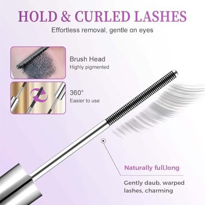 Livalur 2-Pack Iron Wand Mascara – Waterproof Metal Wand Mascara for Volume & Length, Brushless No Clump 3D Curling Eyelash (Black)
