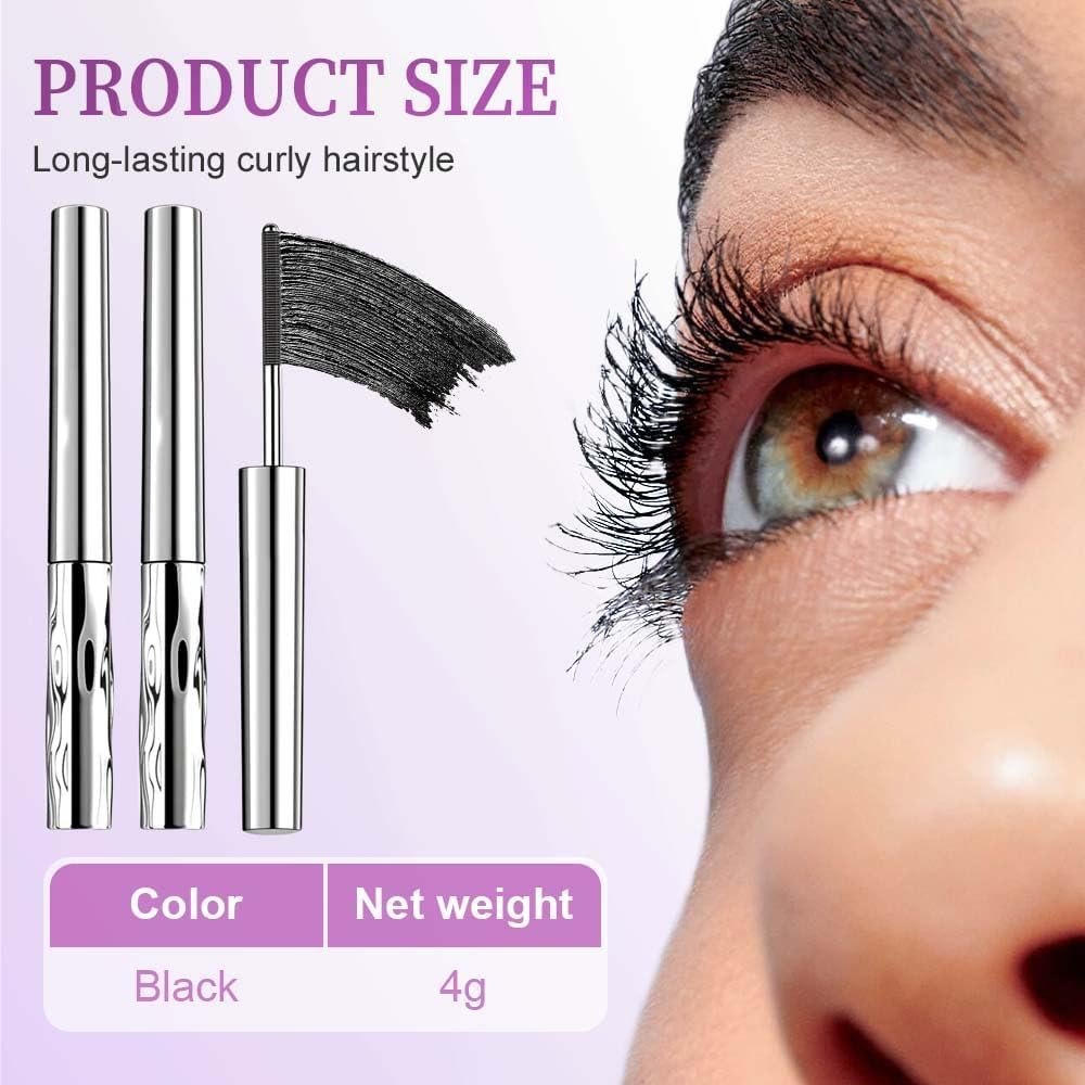 Livalur 2-Pack Iron Wand Mascara – Waterproof Metal Wand Mascara for Volume & Length, Brushless No Clump 3D Curling Eyelash (Black) - görsel 11