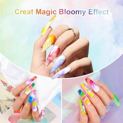 VIVAALI Blooming Gel Nail Polish - Clear Watercolor Effect, Professional Grade, Glossy Finish, Soak-off Formula for Nail Art, UV/LED Cured, 0.5 Fl Oz Avelisse