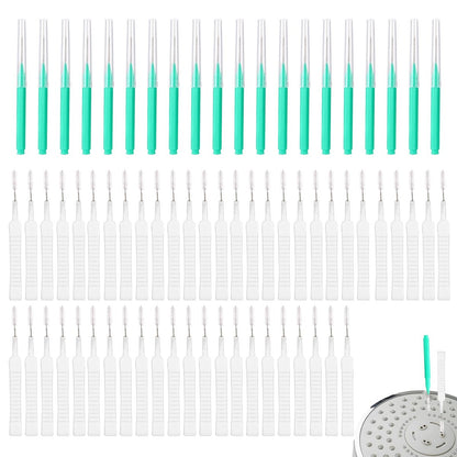 70-Piece Shower Head Cleaning Tools Kit – Multifunctional Anti-Clogging Picks and Brush Set for Bathroom, Faucets, Sinks, and Nozzles