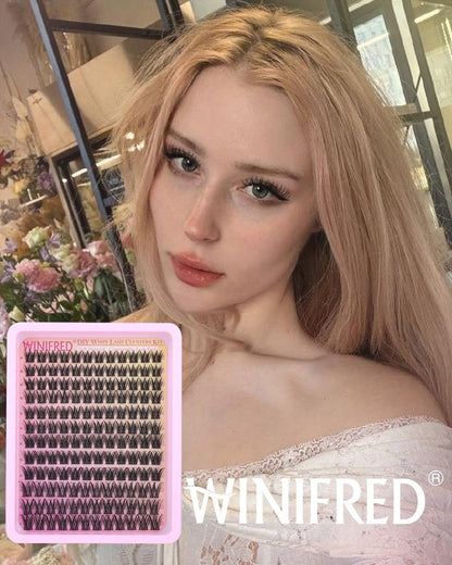 Winifred Wispy Lash Clusters Kit: DIY Natural Individual Eyelash Extensions – C Curve, 10-16mm, Black Avelisse