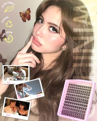 Winifred Wispy Lash Clusters Kit: DIY Natural Individual Eyelash Extensions – C Curve, 10-16mm, Black Avelisse