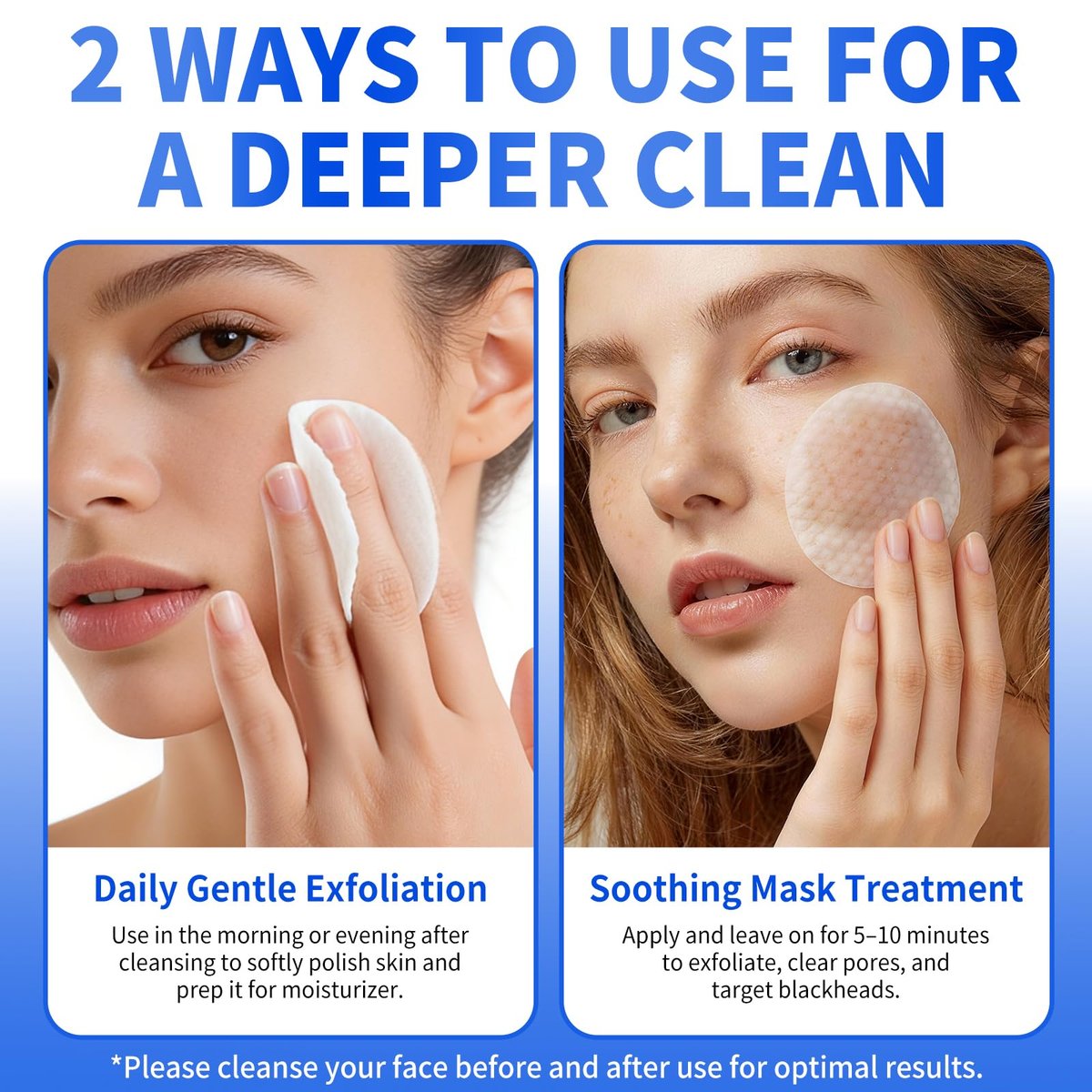 Mrlilei beauty BHA Salicylic Acid Toner Pads with Pore Care - Dual-Textured Facial Exfoliation Toner Pads with Glycolic Acid, Niacinamide Daily Face Skincare - 70 Pads + 4 Trial Pads - görsel 9