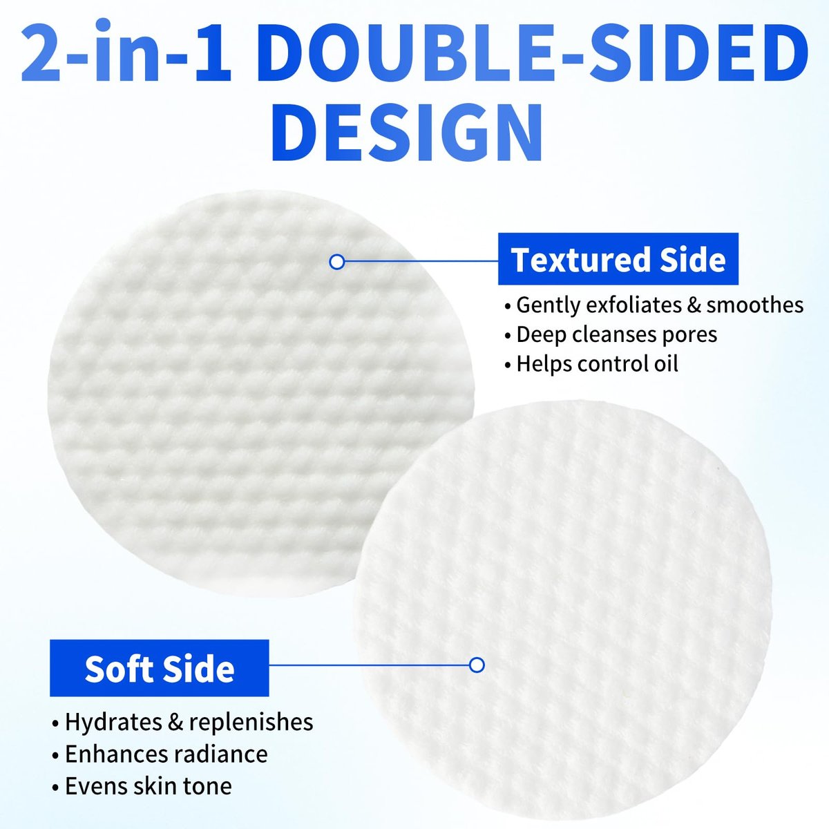 Mrlilei beauty BHA Salicylic Acid Toner Pads with Pore Care - Dual-Textured Facial Exfoliation Toner Pads with Glycolic Acid, Niacinamide Daily Face Skincare - 70 Pads + 4 Trial Pads - görsel 5