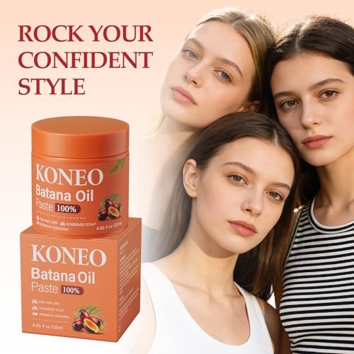 KONEO Hair Growth Cream with 100% Pure Batana Oil – Raw Batana Oil Paste from Honduras for Enhanced Thickness, Shine, and Reduced Breakage – 4.06 fl oz Avelisse