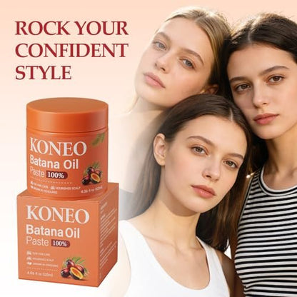 KONEO Hair Growth Cream with 100% Pure Batana Oil – Raw Batana Oil Paste from Honduras for Enhanced Thickness, Shine, and Reduced Breakage – 4.06 fl oz Avelisse