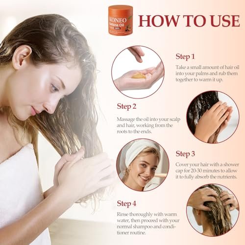 KONEO Hair Growth Cream with 100% Pure Batana Oil – Raw Batana Oil Paste from Honduras for Enhanced Thickness, Shine, and Reduced Breakage – 4.06 fl oz Avelisse
