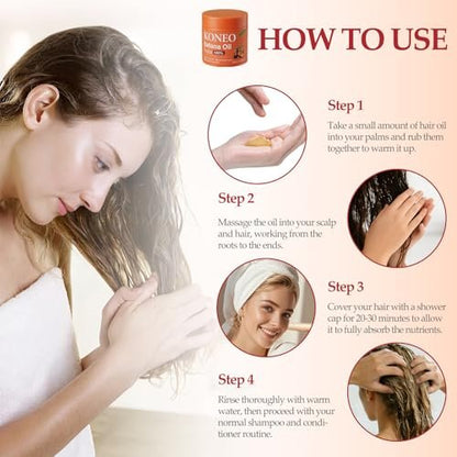 KONEO Hair Growth Cream with 100% Pure Batana Oil – Raw Batana Oil Paste from Honduras for Enhanced Thickness, Shine, and Reduced Breakage – 4.06 fl oz Avelisse