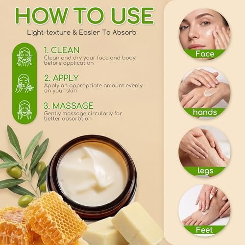 Beef Tallow for Skin & Face - Whipped Tallow and Honey Balm Cream, 100% Grass-Fed Beef Tallow Face Moisturizer with Raw Honey, All Natural Organic Body Lotion Skincare for Women & Men, Unscented 4.2 OZ - görsel 14