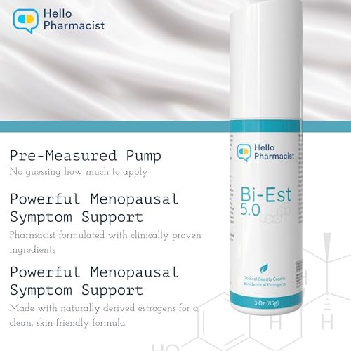 HelloPharmacist BiEst 5.0 Beauty Cream – New Smoother Formula with Hyaluronic Acid – 3 oz – Made in USA Avelisse