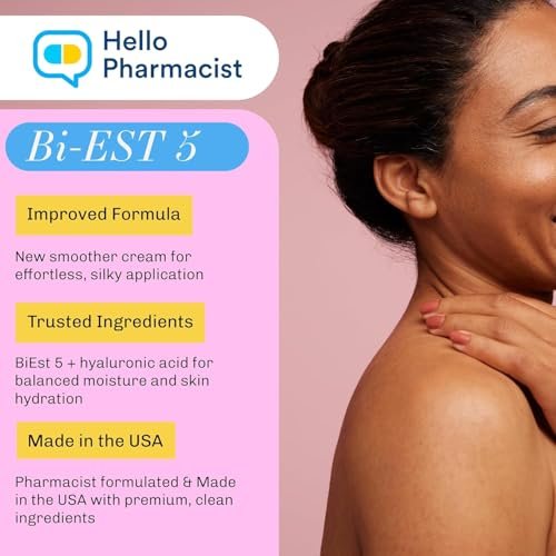 HelloPharmacist BiEst 5.0 Beauty Cream – New Smoother Formula with Hyaluronic Acid – 3 oz – Made in USA Avelisse