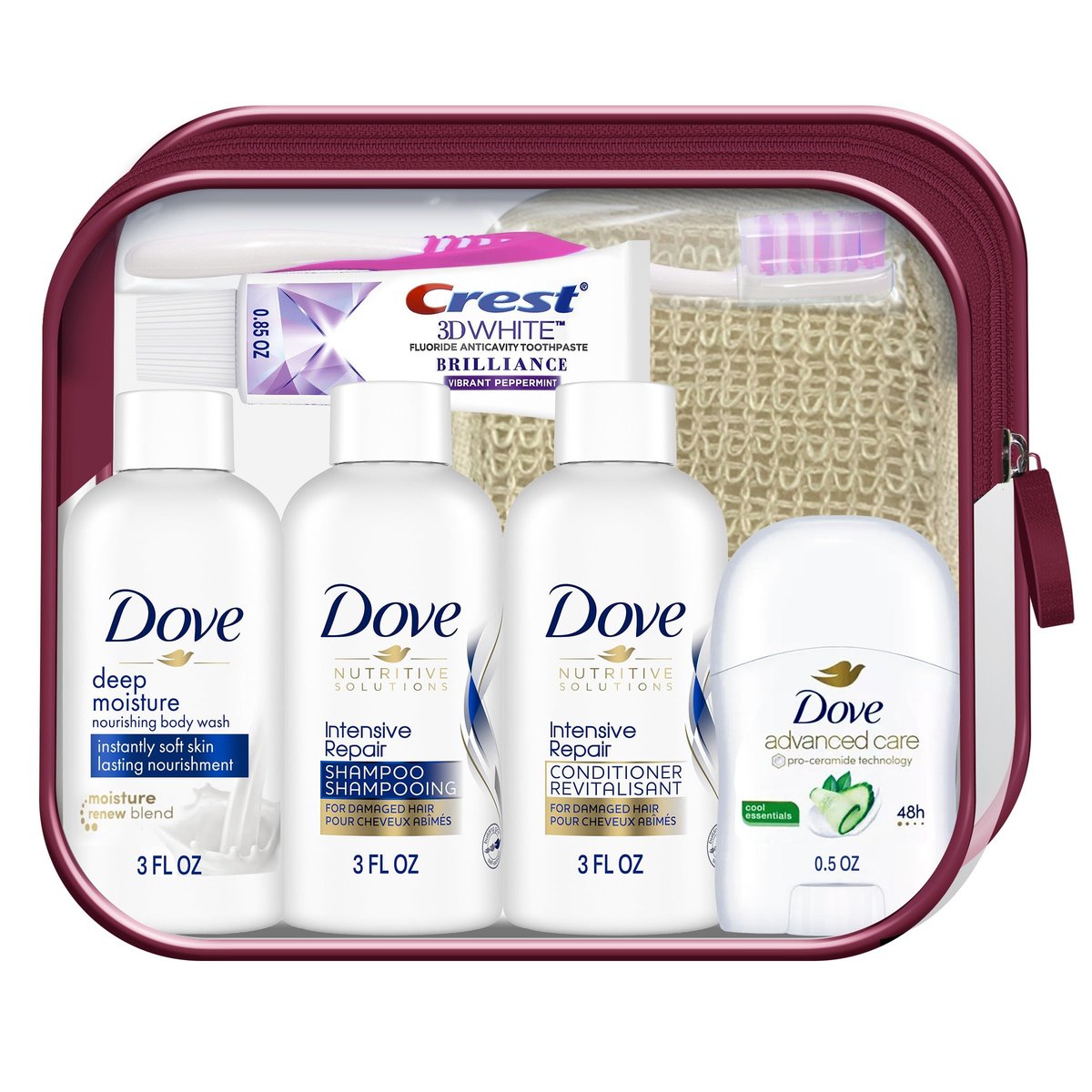 Convenience Kits International Women’s 10-Piece Toiletry Kit Featuring Dove - görsel 5