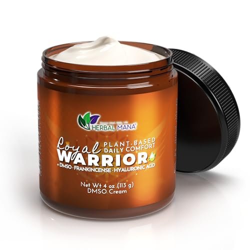 Herbal Mana Frankincense DMSO Body Cream with Magnesium & Hyaluronic Acid | Royal Warrior - 4 oz Avelisse