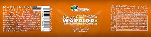 Herbal Mana Frankincense DMSO Body Cream with Magnesium & Hyaluronic Acid | Royal Warrior - 4 oz Avelisse