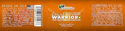 Herbal Mana Frankincense DMSO Body Cream with Magnesium & Hyaluronic Acid | Royal Warrior - 4 oz Avelisse