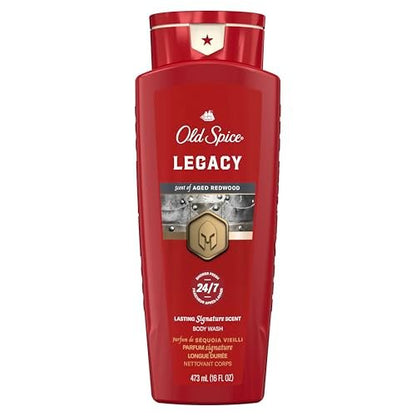 Old Spice Body Wash for Men, 24/7 Shower Fresh & Clean, Legacy with Coconut, Pine & Cedar Scent, 16 oz