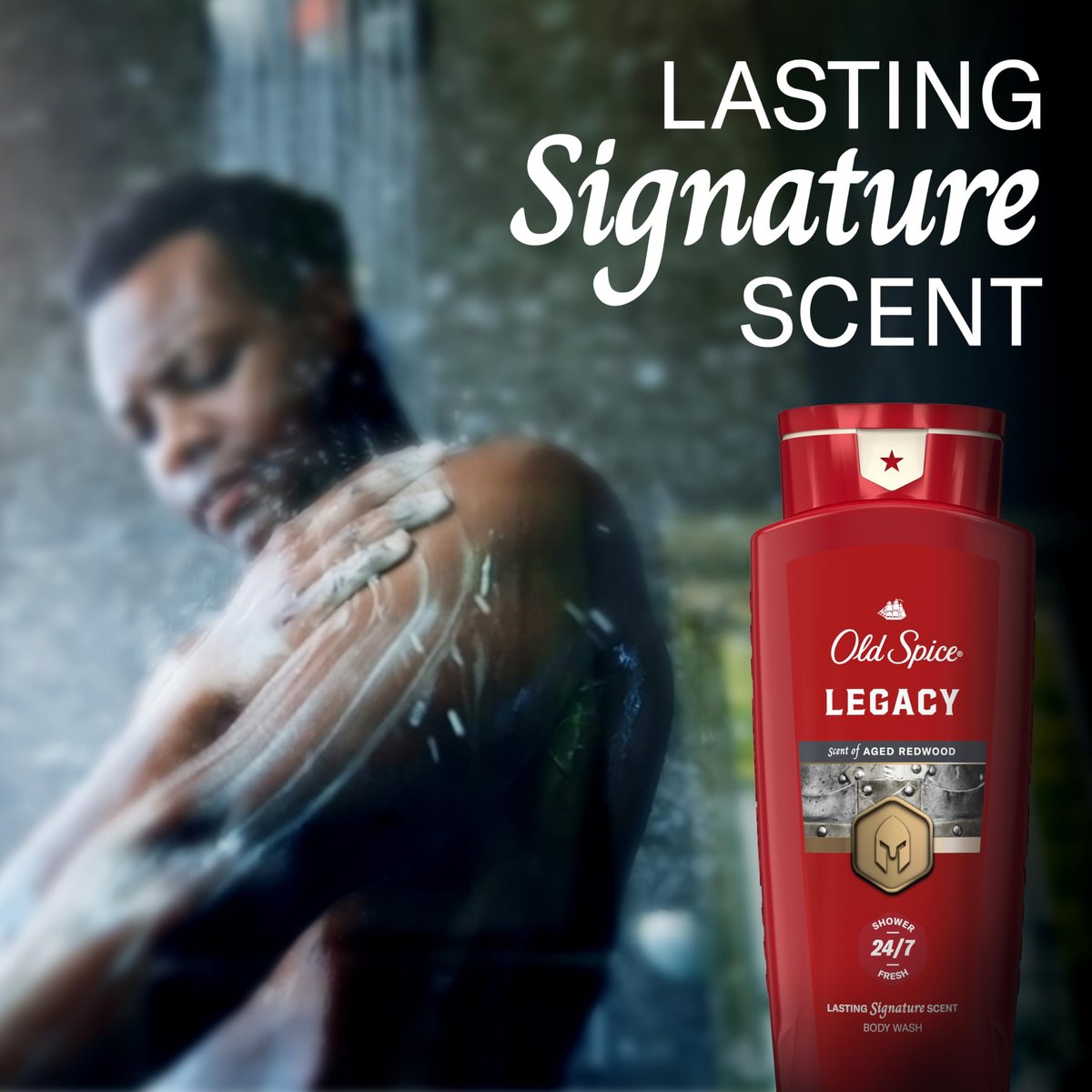 Old Spice Body Wash for Men, 24/7 Shower Fresh & Clean, Legacy with Coconut, Pine & Cedar Scent, 16 oz - görsel 7
