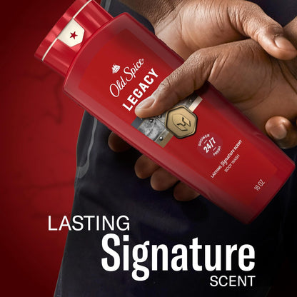 Old Spice Body Wash for Men, 24/7 Shower Fresh & Clean, Legacy with Coconut, Pine & Cedar Scent, 16 oz