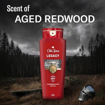 Old Spice Body Wash for Men, 24/7 Shower Fresh & Clean, Legacy with Coconut, Pine & Cedar Scent, 16 oz