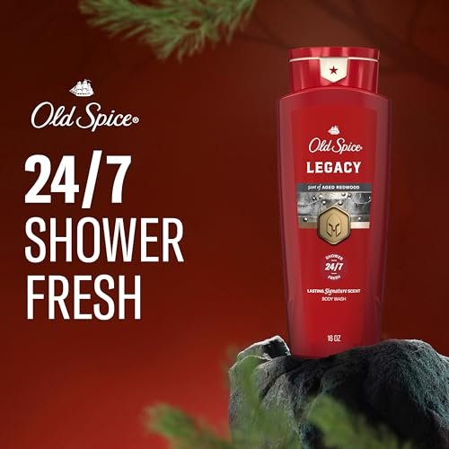Old Spice Body Wash for Men, 24/7 Shower Fresh & Clean, Legacy with Coconut, Pine & Cedar Scent, 16 oz - görsel 6