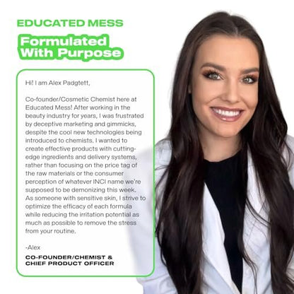 Educated Mess Grow A Pair Lash & Brow Enhancing Serum – Prostaglandin-Free, Non-Irritating Formula (5 ml / 0.17 fl oz) Avelisse