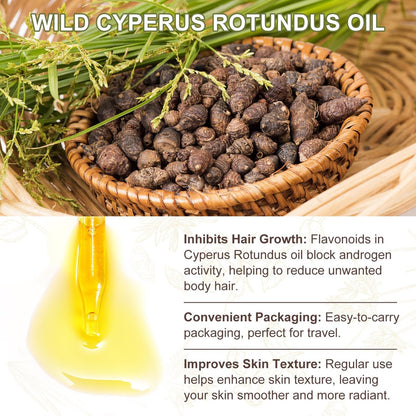 ITSDAWN Cyperus Rotundus Oil for Hair Removal – Natural Oil to Reduce Unwanted Hair & Soothe Skin, Moisturizing Body Oil for Smooth Skin, 2.02 Fl Oz