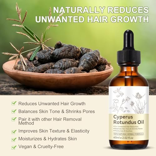 ITSDAWN Cyperus Rotundus Oil for Hair Removal – Natural Oil to Reduce Unwanted Hair & Soothe Skin, Moisturizing Body Oil for Smooth Skin, 2.02 Fl Oz - görsel 8