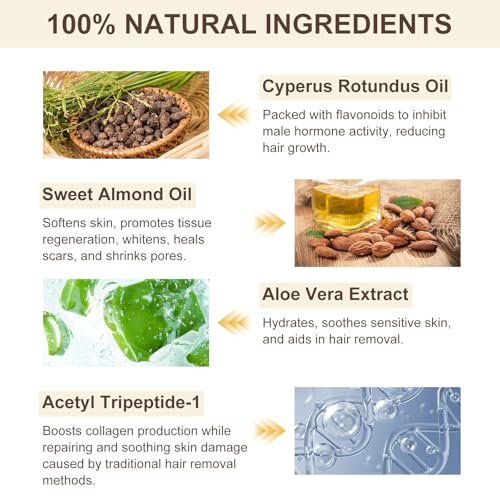 LEISGOTO Cyperus Rotundus Oil Premium Cypress Oil for Hair Removal, Soothing and Gentle, Shrinks Pores, Smooths Skin & Removes Hair, 2.02 Fl Oz - görsel 13