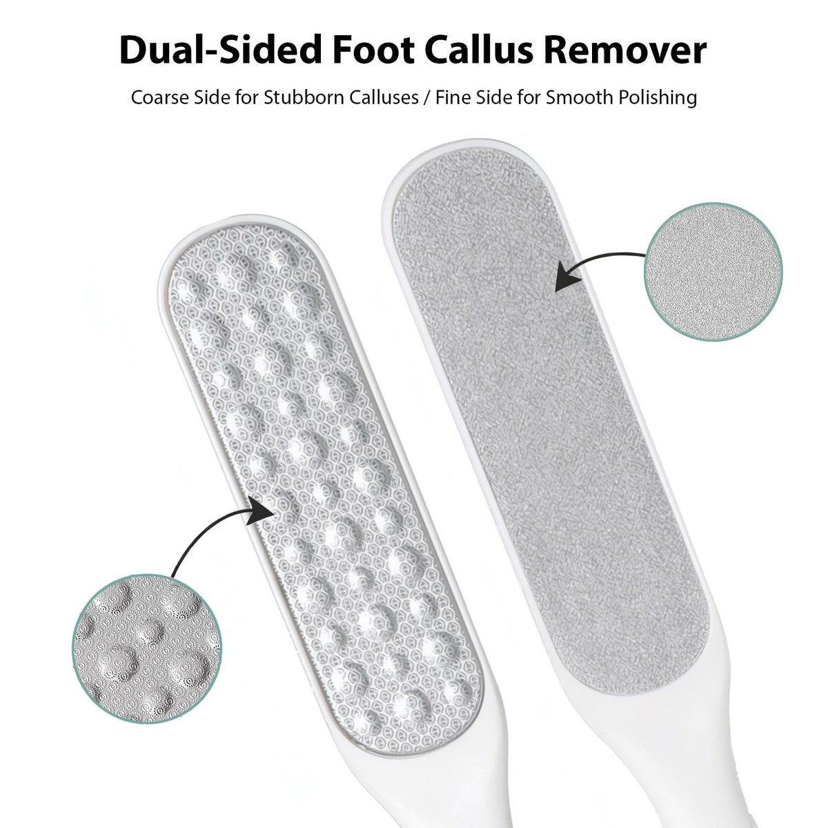 UZOQPAIZF Professional Callus Remover for Feet & Foot File - Gentle on Skin, Pedicure Tool for Hard Skin, Rough & Cracked Heels - Wet/Dry Use Foot Scraper & Dead Skin Remover - görsel 3