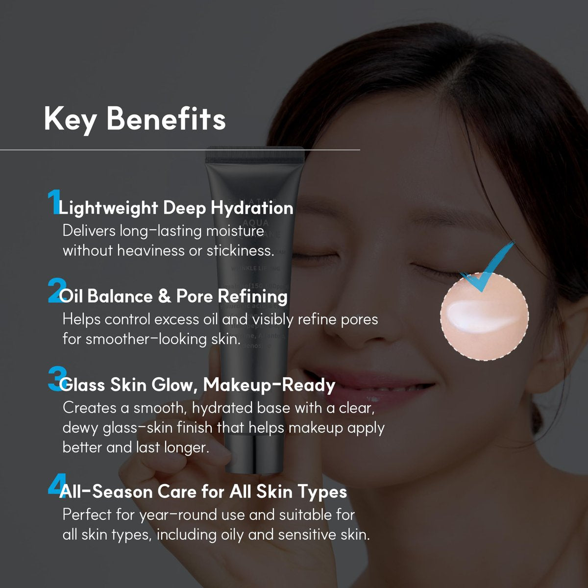 S.NATURE Limited Holiday Gift Set for Hydration & Glass Skin | Aqua Squalane Cream 60ml + Aqua Oasis Toner 12ml | Korean Skin Care Set Avelisse
