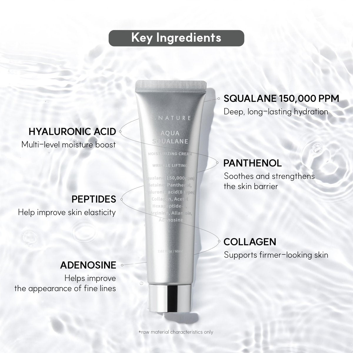 S.NATURE Limited Holiday Gift Set for Hydration & Glass Skin | Aqua Squalane Cream 60ml + Aqua Oasis Toner 12ml | Korean Skin Care Set Avelisse