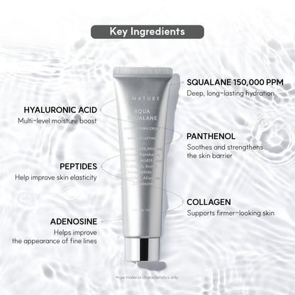 S.NATURE Limited Holiday Gift Set for Hydration & Glass Skin | Aqua Squalane Cream 60ml + Aqua Oasis Toner 12ml | Korean Skin Care Set Avelisse