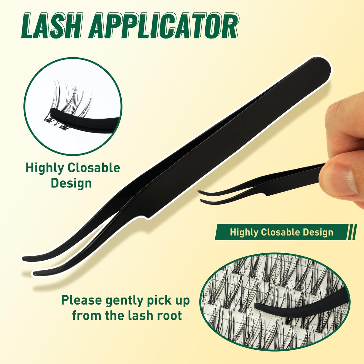 KEYYOU LASH Lash Clusters Kit Natural 144pcs 8-16MIX Wispy Lash Clusters C Curl with Bond and Seal, Remover, Applicators for DIY Fluffy Eyelash Clusters at Home - görsel 9