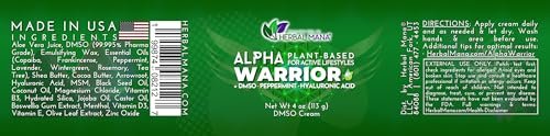 Herbal Mana Alpha Warrior | Cooling, Fast-Absorbing DMSO Body Cream – 4 oz Avelisse