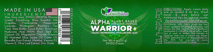 Herbal Mana Alpha Warrior | Cooling, Fast-Absorbing DMSO Body Cream – 4 oz Avelisse