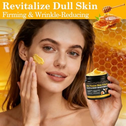 Lustrchron 2-Pack Bee Venom Skin Cream – Natural Anti-Aging Moisturizer for Face & Body, Wrinkle Lift & Firming, Reduces Blemishes (2 x 60g) Avelisse